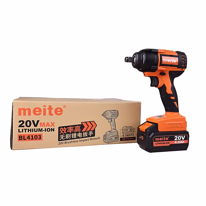 Meite BL4103 20V Max Brushless Impact Wrench, 350 Nm Torque, 3-Speed, 1.2kg